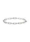 David Yurman Women's Stax 18k White Gold & Pavé Diamond Chain Link Bracelet In Metallic,white