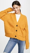 A.l.c Cleveland Button Cardigan In Mustard