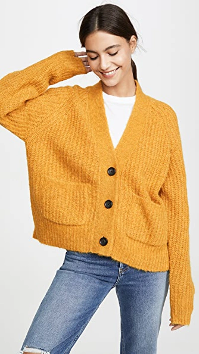 A.l.c Cleveland Button Cardigan In Mustard