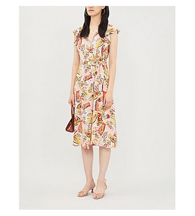 Claudie Pierlot Floral-print Crepe Midi Dress