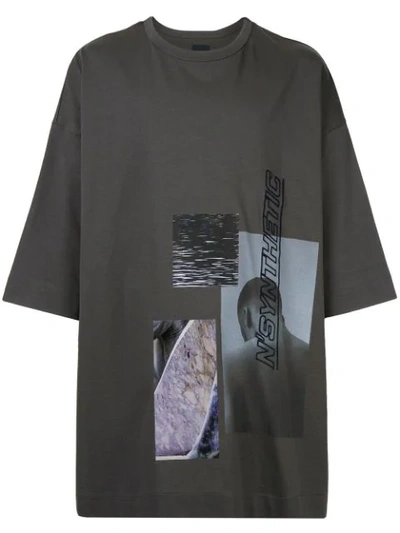 Juunj N'synthetic Oversized Cotton T-shirt In Grey