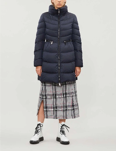 Moncler Mirielon High-neck Padded Shell Jacket In Navy | ModeSens