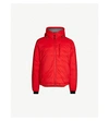 Canada Goose Lodge Logo-patch Shell-down Hooded Jacket In Red