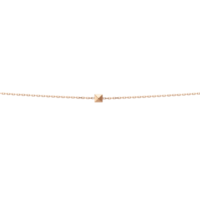 Aurate Mini Charm Pyramid Bracelet In Gold/ Pink