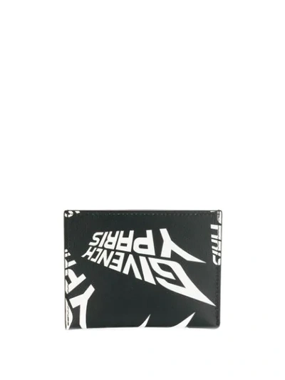 Givenchy Logo Print Cardholder In Black & White