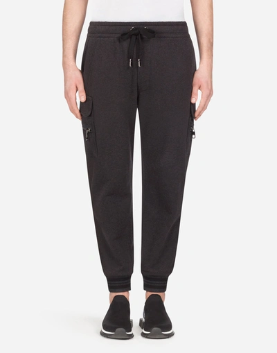 Dolce & Gabbana Jersey Jogging Pants With Branded Plate