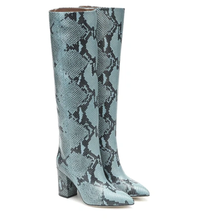 靴 PARIS TEXAS light blue python long boots 13395560_245?w=400