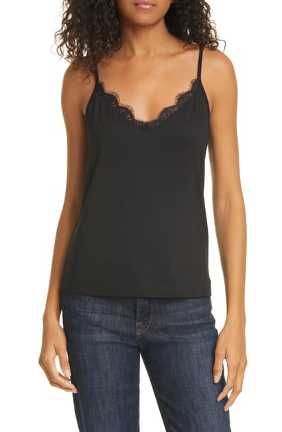 Ted Baker Paygee Jersey Lace-trimmed Cami In Black | ModeSens