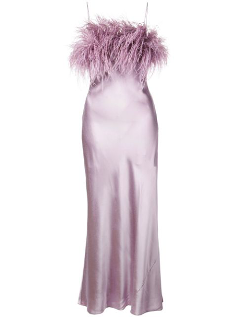 purple slip dress silk