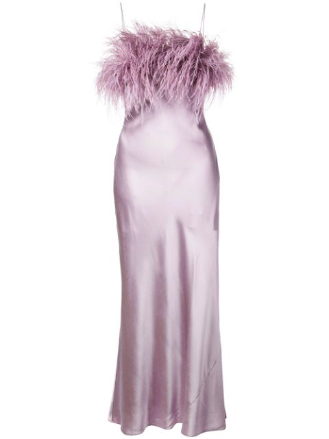 feather slip dress