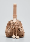 Alaïa Rose Marie Laser-cut Bucket Bag In Light Pink