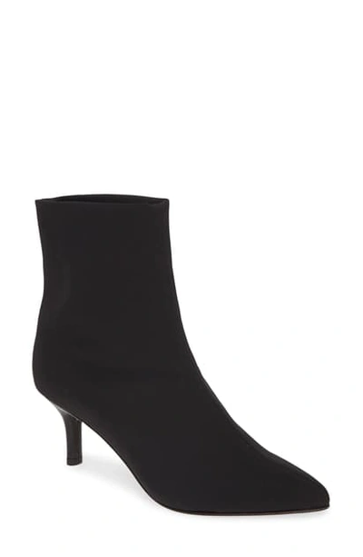 Amalfi By Rangoni Petronilla Pointed Toe Bootie In Black Stretch Fabric