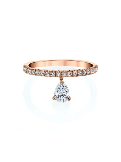 Anita Ko Duchess 18k Rose Gold Eternity Ring With Pear-cut Diamond