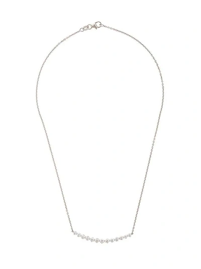 Anita Ko 18kt White Gold Crescent Diamond Necklace In Silver