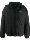 Givenchy Logo-appliquéd Padded Shell Hooded Jacket In Black