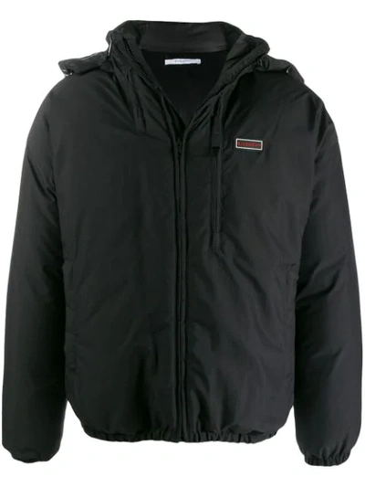 Givenchy Logo-appliquéd Padded Shell Hooded Jacket In Black