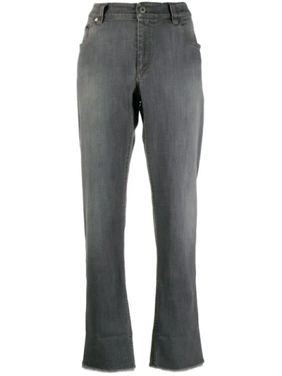 Brunello Cucinelli Raw Hem Jeans In Grey