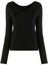 P.a.r.o.s.h Lilla V-neck Sweater In Black