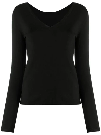 P.a.r.o.s.h Lilla V-neck Jumper In Black