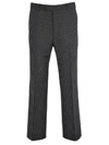 Prada Striped Tailored Trousers In Grey