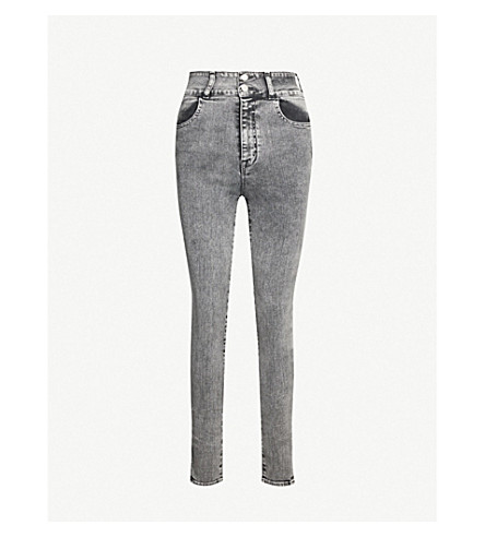 J Brand X Elsa Hosk Saturday Skinny High-rise Jeans In Everyday Black | ModeSens