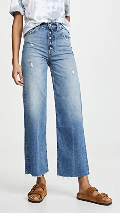 Boyish The Mikey Wide-leg High-rise Jeans In Two For The Road Light Blue