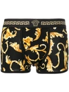 Versace Baroque-print Jersey Boxer Briefs In Yellow