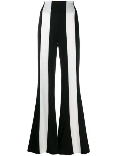 Galvan Striped Trousers In Black