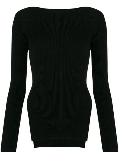 Alexander Wang Ribbed Knit Jumper In Black