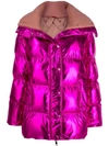 P.a.r.o.s.h Padded Hooded Jacket In Pink