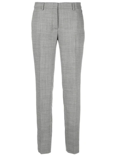 Akris Creased Tapered Trousers In 989 Black Houndstooth