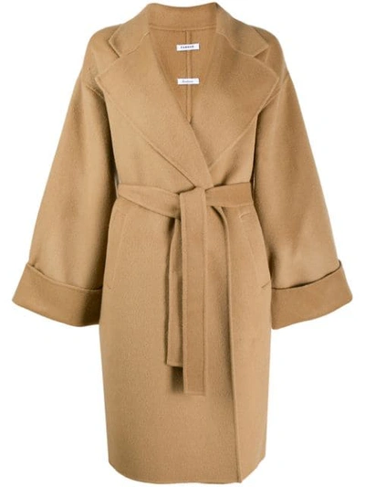 P.a.r.o.s.h Knit Trench Coat In Brown