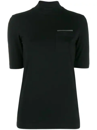 Brunello Cucinelli T-shirt Mit Aufgesetzter Tasche In Black