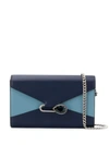 Alexander Mcqueen 'pin' Clutch In 4365 Ballroom Blue/n.blue