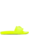 Versace Medusa Cardinal Slide Sandals In Highlighter