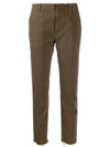 Nili Lotan Skinny Cut-off Trousers In Brown