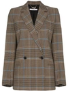 Givenchy Double-breasted Checked Wool-blend Blazer In Beige