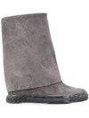 Casadei Renna Ankle High Boots In Grey