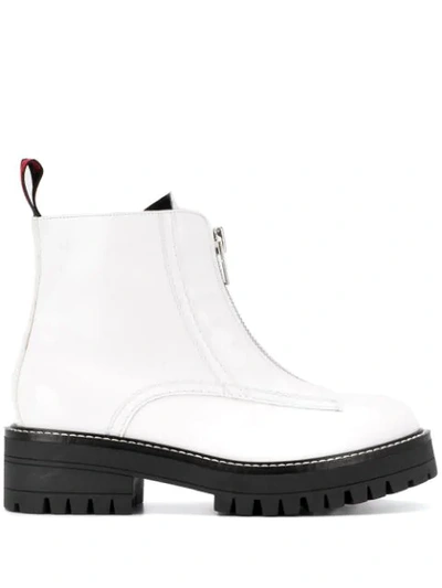 Philosophy Di Lorenzo Serafini Zip Front Ankle Boots In White