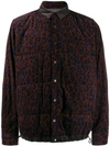 Sacai Leopard Print Padded Jacket In Brown