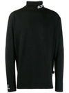 Gcds Embroidered-logo Roll Neck Jumper In Black