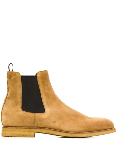 Car Shoe Contrast Chelsea Boots In Brown