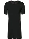 Rick Owens Long Line T-shirt In Black