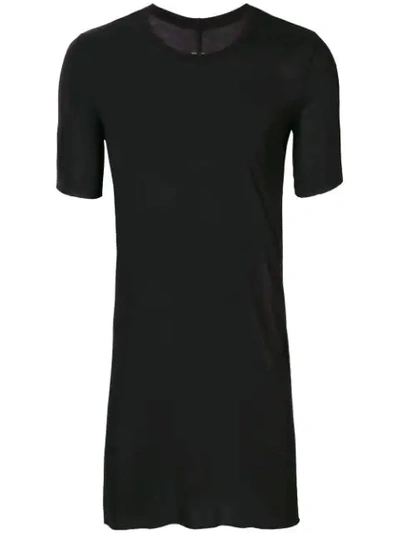 Rick Owens Long Line T-shirt In Black