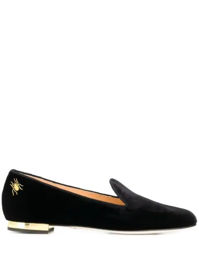 Charlotte Olympia Spider Ballerina Shoes In Black