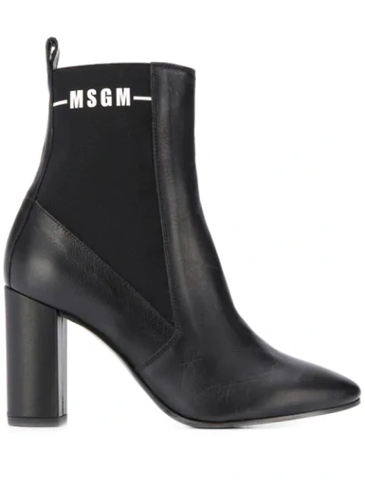 Msgm Ankle Boots In Black