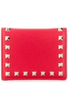 Valentino Garavani Rockstud French Wallet In Red
