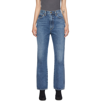 Agolde Pinch Waist Cropped Organic High-rise Flared Jeans In Landmark