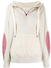 Isabel Marant Étoile Nansel Paneled Cotton-blend Jersey And Twill Hoodie In Beige