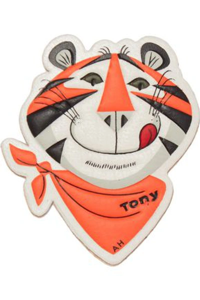 Anya Hindmarch Frosties Leather Sticker In Orange